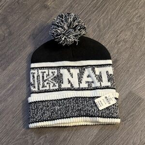 Victoria's Secret Black and White Knit Beanie